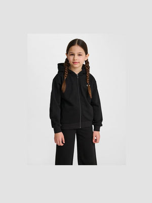 HUMMEL- hmlJR LOOSE ZIP HOODIE BEE