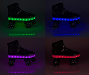 NIJDAM ROLLER SKATES FLASHING GLITTER AND GLAMOUR