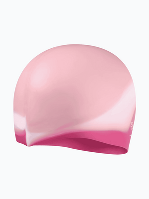 SPEEDO MULTI COLOUR SILICONE CAP JUNIOR OYSTER / WHITE / BLUSH