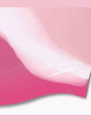 SPEEDO MULTI COLOUR SILICONE CAP JUNIOR OYSTER / WHITE / BLUSH