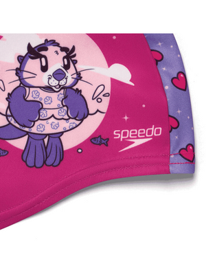 SPEEDO PRINTED POLYESTER CAP ARIA MIAMI LILAC / SWEET TARO