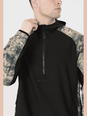 VIRTUS DEAGLAN M PRINTED HALF ZIP JACKET