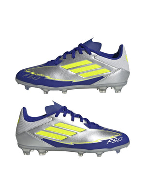 ADIDAS F50 LEAGUE FG/MG J SILVMT/SYELLO/LUCBLU