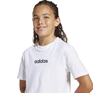 ADIDAS J LIN TEE 160 WHITE/BLACK