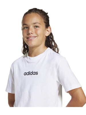 ADIDAS J LIN TEE 160 WHITE/BLACK