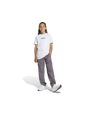 ADIDAS J LIN TEE 160 WHITE/BLACK