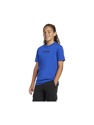 ADIDAS J LIN TEE 160 ROYBLU/BLACK
