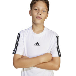 ADIDAS J 3S TEE 160 WHITE/BLACK