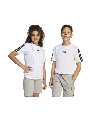 ADIDAS J 3S TEE 160 WHITE/BLACK
