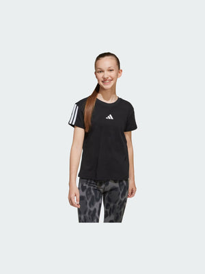 ADIDAS JG 3S TEE 160 BLACK/WHITE