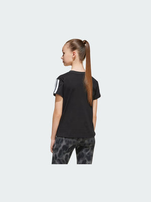 ADIDAS JG 3S TEE 160 BLACK/WHITE