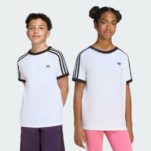 ADIDAS 3 STRIPE TEE WHITE/BLACK