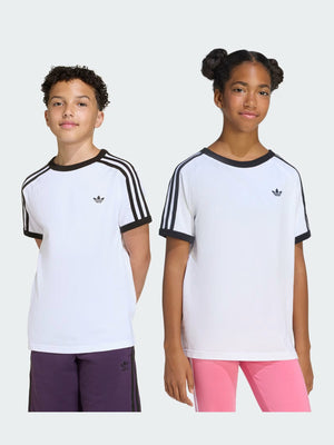 ADIDAS 3 STRIPE TEE WHITE/BLACK