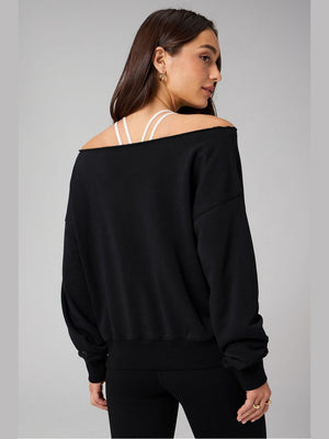 FABLETICS YEAR ROUND TERRY OFF SHOULDER SWEATSHIRT