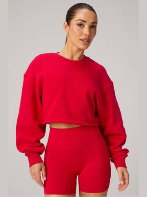 FABLETICS HEAVY TERRY CROPPED PULLOVER
