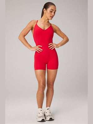 FABLETICS BOOTY SCRUNCH PURELUXE V-BACK JUMPSUIT 4"