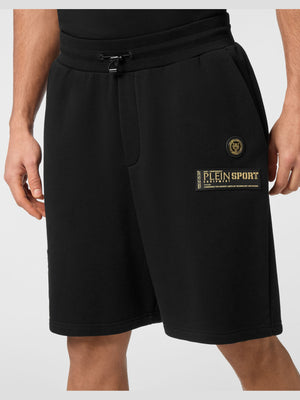 PLEIN SPORT SHORT CARGO PANTS LAMINATED