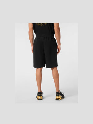 PLEIN SPORT SHORT CARGO PANTS LAMINATED