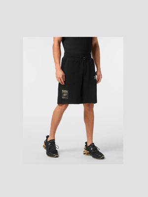 PLEIN SPORT SHORT CARGO PANTS LAMINATED