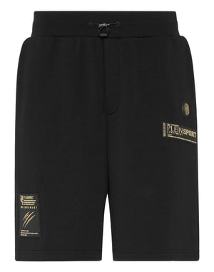 PLEIN SPORT SHORT CARGO PANTS LAMINATED