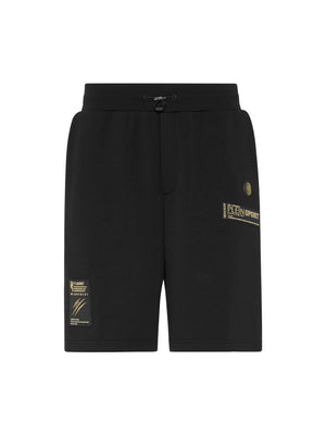 PLEIN SPORT SHORT CARGO PANTS LAMINATED