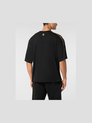 PLEIN SPORT T-SHIRT ROUND NECK SS LAMINATED