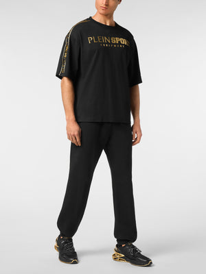 PLEIN SPORT T-SHIRT ROUND NECK SS LAMINATED