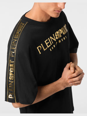 PLEIN SPORT T-SHIRT ROUND NECK SS LAMINATED