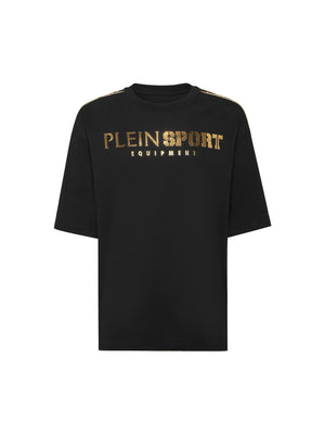 PLEIN SPORT T-SHIRT ROUND NECK SS LAMINATED