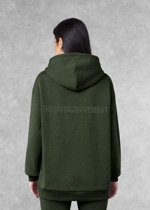 THE GIVING MOVEMENT COTTON OVERSIZED ZIP HOODIE