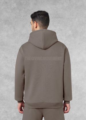 THE GIVING MOVEMENT COTTON OVERSIZED ZIP HOODIE