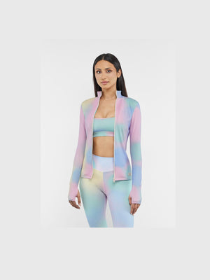 THE GIVING MOVEMENT SOFTSKIN CANDYFLOSS PRINT ZIP JACKET