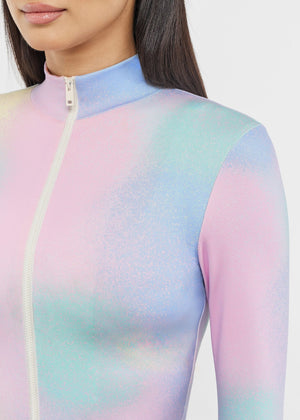 THE GIVING MOVEMENT SOFTSKIN CANDYFLOSS PRINT ZIP JACKET
