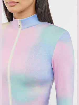 THE GIVING MOVEMENT SOFTSKIN CANDYFLOSS PRINT ZIP JACKET