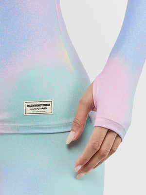 THE GIVING MOVEMENT SOFTSKIN CANDYFLOSS PRINT ZIP JACKET