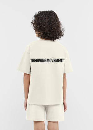 THE GIVING MOVEMENT KIDS COTTON JERSEY OVERSIZED T- SHIRT