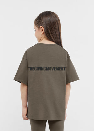 THE GIVING MOVEMENT KIDS COTTON JERSEY OVERSIZED T- SHIRT