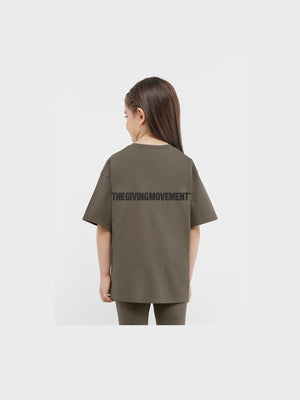 THE GIVING MOVEMENT KIDS COTTON JERSEY OVERSIZED T- SHIRT