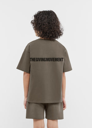 THE GIVING MOVEMENT KIDS COTTON JERSEY OVERSIZED T- SHIRT