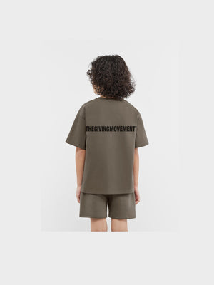 THE GIVING MOVEMENT KIDS COTTON JERSEY OVERSIZED T- SHIRT