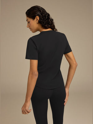 THE GIVING MOVEMENT WOMENS SOFTSKIN CURVED HEM T-SHIRT