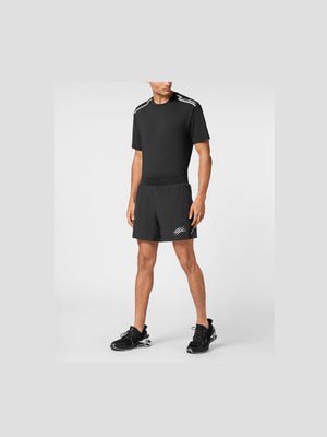 PLEIN SPORT TECHNICAL RUNNING SHORTS SCRATCH