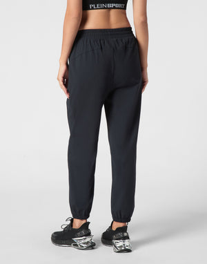 PLEIN SPORT NYLON STRETCH HIGH WAISTED JOGGING PANTS