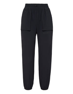 PLEIN SPORT NYLON STRETCH HIGH WAISTED JOGGING PANTS