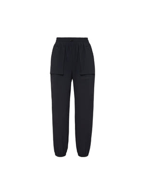 PLEIN SPORT NYLON STRETCH HIGH WAISTED JOGGING PANTS