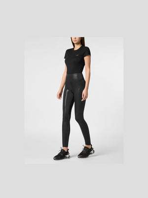 PLEIN SPORT OVERLOCK PUSH UP LEGGINGS SCRATCH