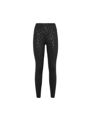 PLEIN SPORT BLACK LEOPARD PUSH UP LEGGINGS