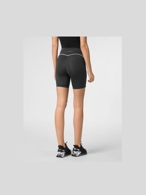 PLEIN SPORT SILKY SOFT PIPING BIKER SHORTS