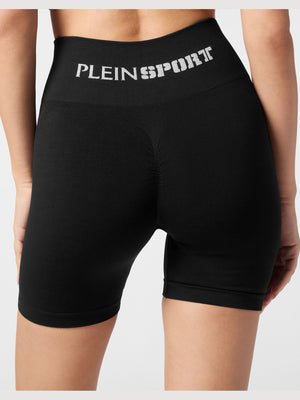 PLEIN SPORT SEAMLESS MICRO BIKER SHORTS LOGO