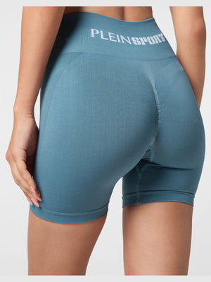 PLEIN SPORT SEAMLESS MICRO BIKER SHORTS LOGO